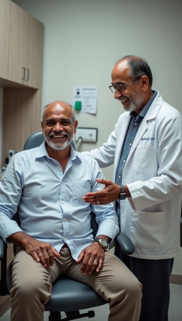 Doctor with patient